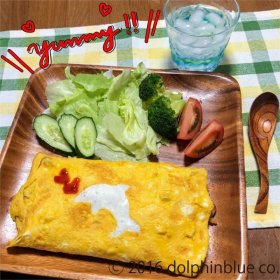 イルカのオムライス