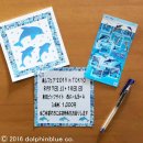 画像: イルカの切手とイルカの便箋